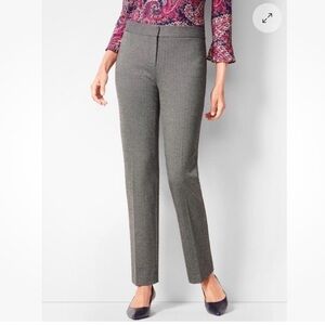 Talbots Italian Luxe Knit Herringbone Dress Pants Grey Classic Work Women 6